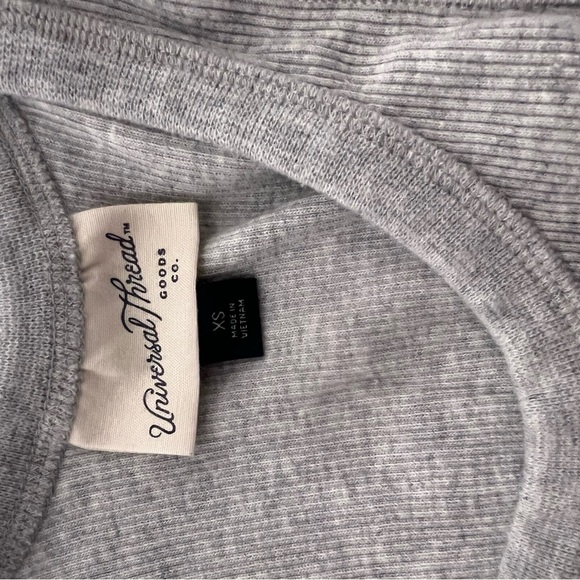 Universal Thread Light Gray Ribbed Knit Maxi Dress - Picture 2 of 4